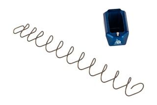 Odin Works Pistol Magazine Base adds 5 rounds of 9mm to Glock G17 and G19 magazines. Blue finish.